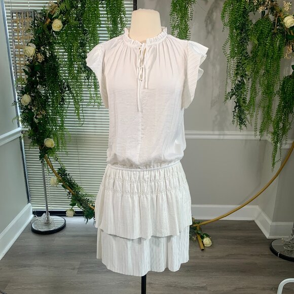Milos Ruffle Dress - Ecru main image 0